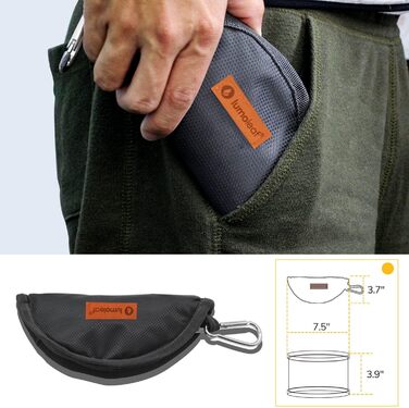 Набір мисок для собак LumoLeaf: 2 шт. (2L + 2.4L) - портативні, складні, для подорожей