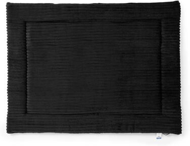 Килимок для собак великих порід Wallace & Jones Cardi, 130x90 см, чорний, з м'якої тканини, миється