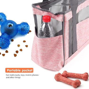 Транспортна сумка для собак PETCUTE, рожева, з регульованим ременем, дихаюча, для котів та собак (M)