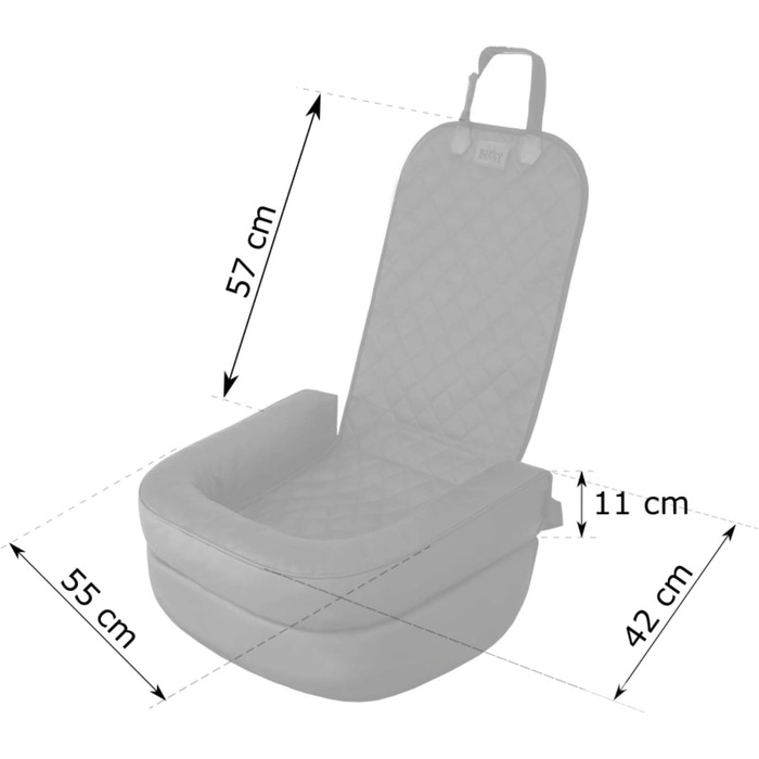 Автоматик для собак та котів: килимки, лежанки, переноски, шлейки, 42 x 55 см (графіт Оксфорд)