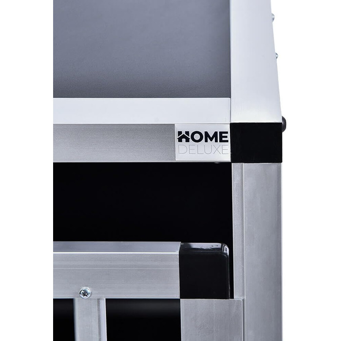 Транспортна переноска для собак Home Deluxe SKITO - M, 69x54x50 см, Алюміній/MDF, Срібно-чорний