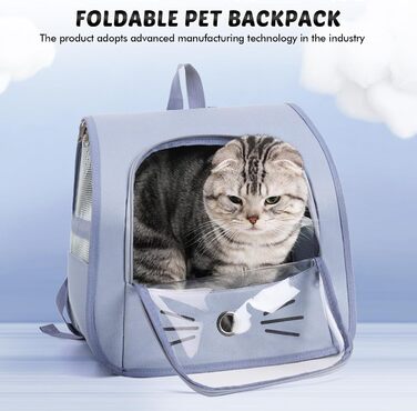 Рюкзак для собак і котів, дихаючий, для подорожей та прогулянок (до 10 кг)