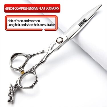 Професійні ножиці для перукарів Silber 440C з високою твердістю, 6 дюймів (4-частинний набір)