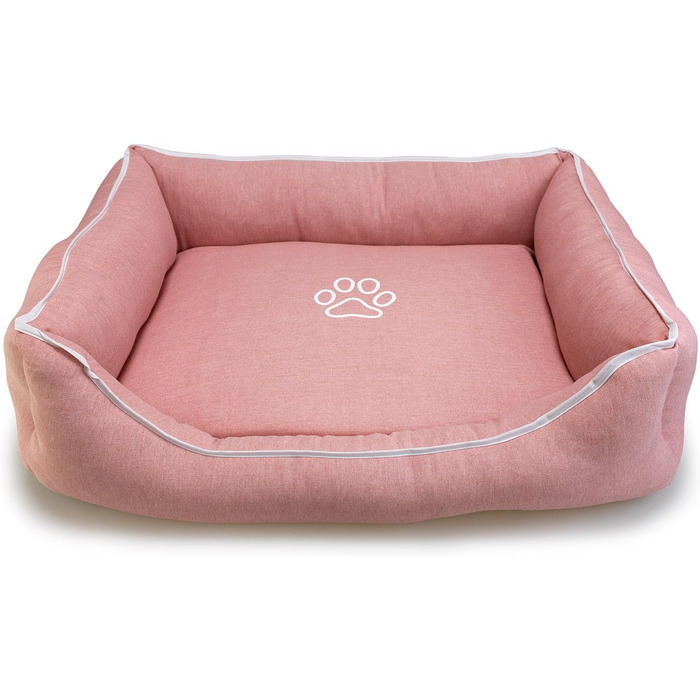 Квадратне ліжко для собак Arquivet з принтом лапи та паспалюванням, 55 x 46 x 17 см - аксесуари для собак