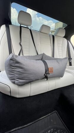 Автокрісло для собак, переноска для тварин у машину, 56x51x20 см (Сірий)