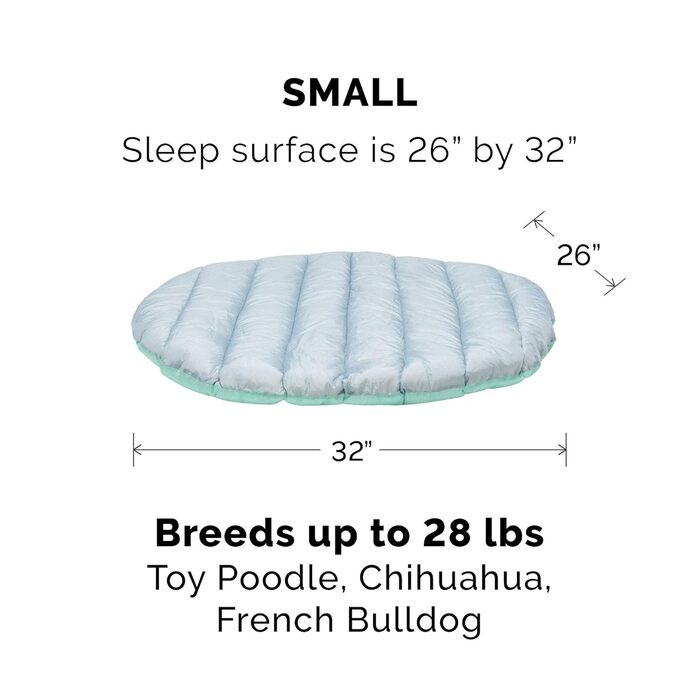 Кішечка Furhaven Trail Pup: подорожуюча лежанка для собак маленьких порід, з сумкою, блакитно-сіра, S (81x66x5 см)
