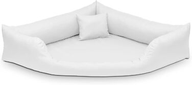 Килимок для собак Juelle Gabi, білий, 80x80x20 см, з м'яким наповнювачем, для собак середніх та великих порід