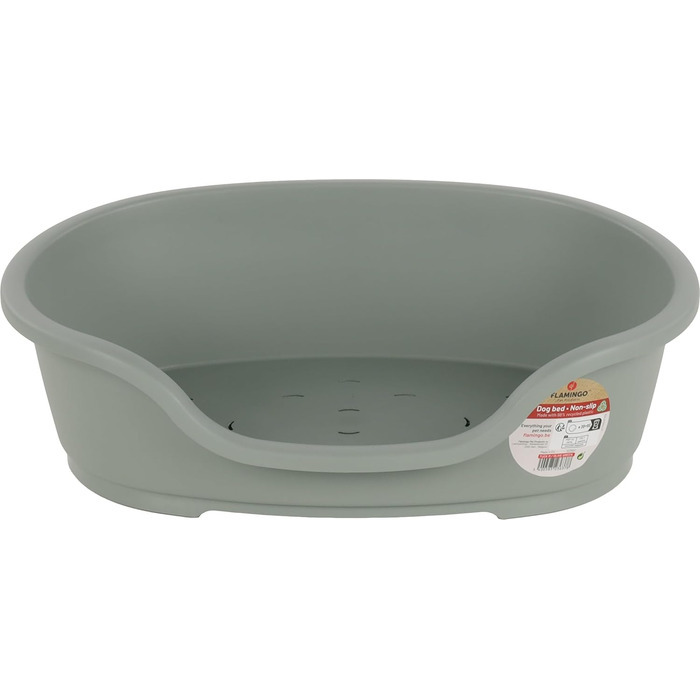 Крізьо для собак Flamingo Tuck – Овальне, зелене | Розмір M (70 × 47 × 22 см) | Практичне, стильне та легко миється! 70x47x22cm