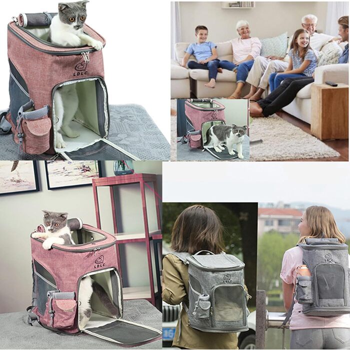 Рюкзак для собак і котів з сіткою, портативна сумка-переноска для маленьких тварин, жовта (M)