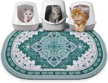 Килимок для котячого туалету Bienbee Katzentoilettenmatte, XL, 101,6 x 76,2 см, з антиковзаючою основою, легко миється, для дому