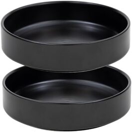 Котловий набір з кераміки для котів та кошенят (чорний), 15 x 4 см