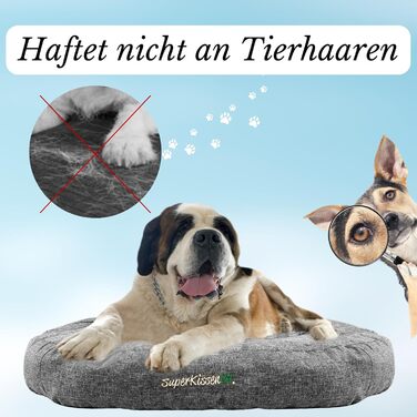 Гіркий лежак для собак середніх порід SuperKissen24 - водонепроникний лежак для котів - лежанка для собак з антикіготного матеріалу - антиалергенний та неслизький - лежанка для собак 60 x 14 см, сірий (XL)