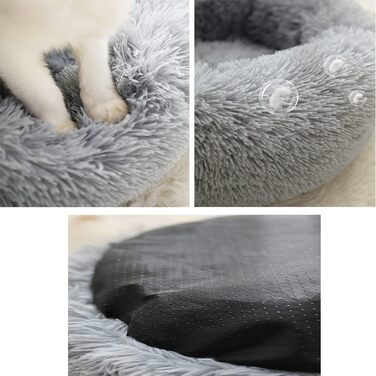 Крісло-ліжко для собак, котів: м'яке, миється, для великих, середніх та маленьких собак. Біле (50 см, світло-сіре)