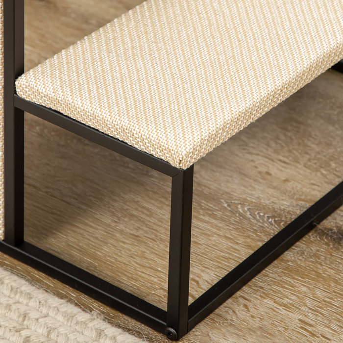 PawHut Pet Stairs 3-ступінчасті сходинки для кішок Сходи для собак з кігтеточкою та ігровим м'ячем зі сталі та сизалю 51x54x53см для котів та собак