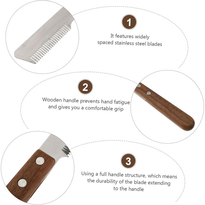 Тойандона - Набір з 2 гребінців для собак та котів: для видалення випалого волосся та масажу