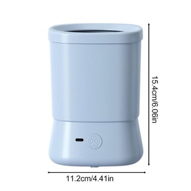 Автоматичний мийник лап для собак | Анти-розбризкування, 2 швидкості, портативний для собак будь-якого розміру (блакитний)