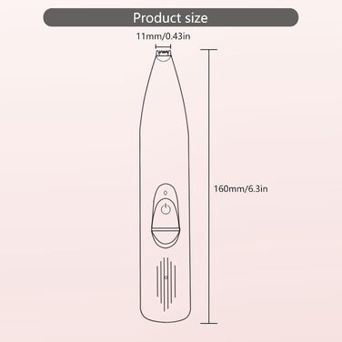 Бездротовий тример для собак та котів з тихим мотором та ергономічною ручкою для безпечного догляду за лапами. Тример для котів та собак (J)