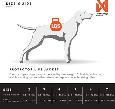 Рятувальний жилет для собак Non-stop dogwear Protector, розмір 6, для плавання, SUP, реабілітації
