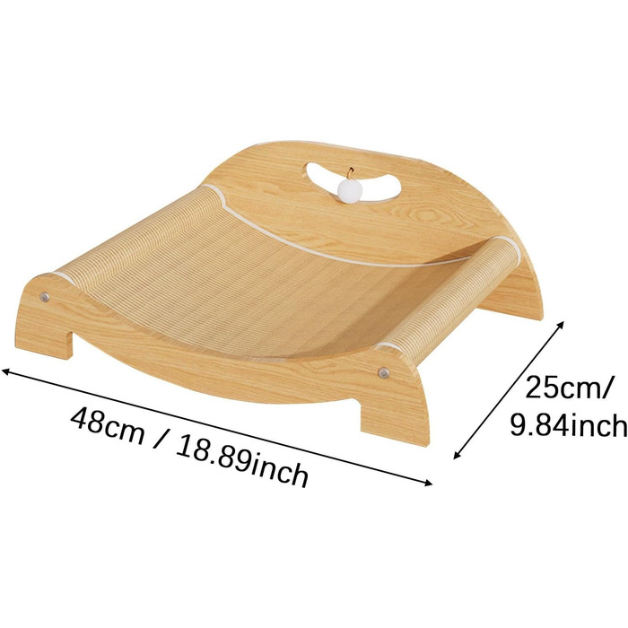 Кігтеточка для котів перfk, лежанка з картону та сизалю, іграшка-м'ячик, для середніх котів