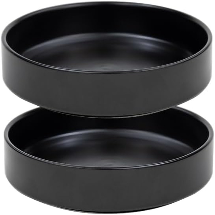 Котловий набір з кераміки для котів та кошенят (чорний), 15 x 4 см