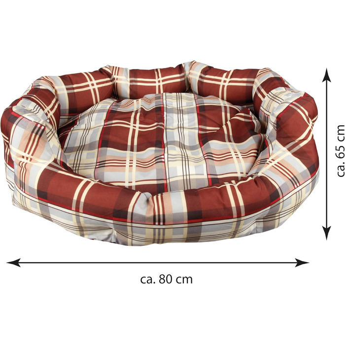 М'яке ліжко для котів та собак середніх розмірів Bestlivings, ліжко для тварин, зносостійке, миється, різні дизайни (80x65 см, клітинка)