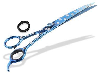 Ножиці для грумінгу собак Profi Fellschere з титановим покриттям, мікрозубчасті, 20,32 см