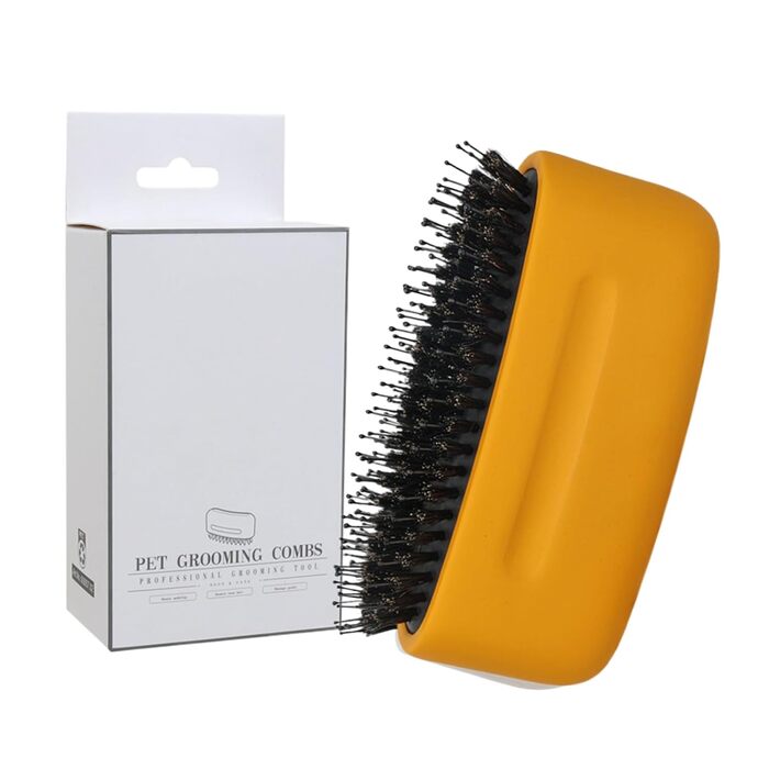 Щітка для котів, вичісувальний гребінь, аксесуари для догляду за шерстю, для довгошерстих порід, цуценят, кошенят, щоденний догляд, для використання на вулиці, рекомендовано ветеринарами, професійна, жовта