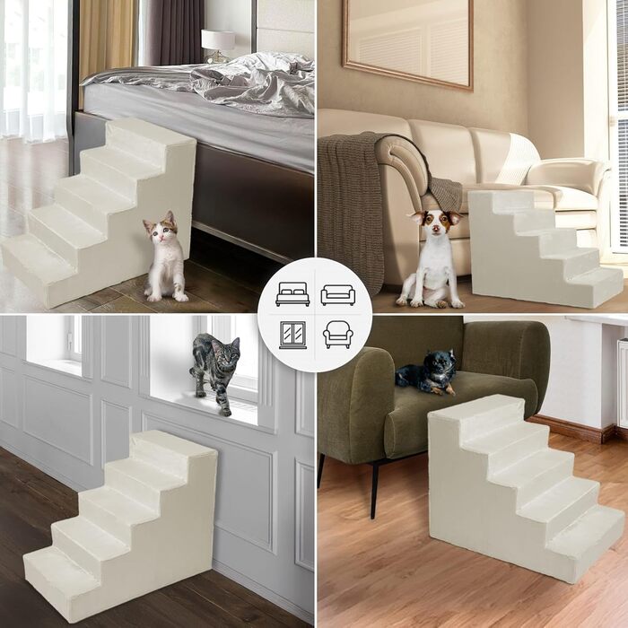 Сходинка для собак Mg Design - Marineblau (темно-синій), стабільна, для собак та котів, 40x45x5 см, 71x40.5x56 см