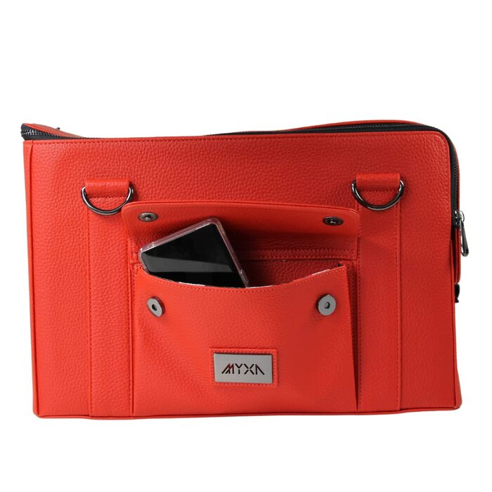 Сумка-переноска для собак MYXA Classi з знімною сіткою на даху та зовнішньою кишенею (Квітковий принт, червоний)