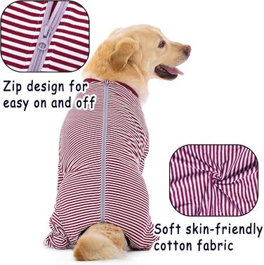 Тіло для собак після операції (2XL, червоний) - захист від лизання, альтернатива комірцю, для великих та середніх собак