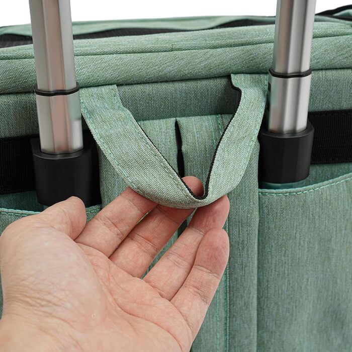 Сумка-рюкзак для собак і котів Soudesileim 2-в-1 з візком, до 9 кг, зелена