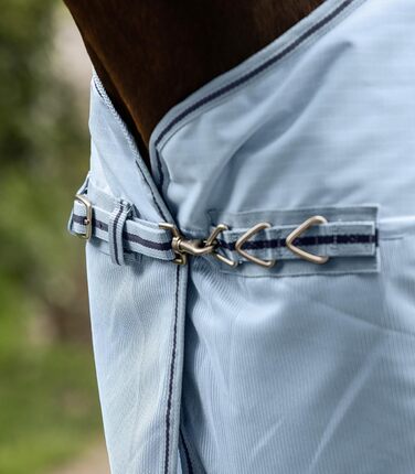 Дощова попона для коней Waldhausen Protect, світло-синя/темно-синя, 135 см