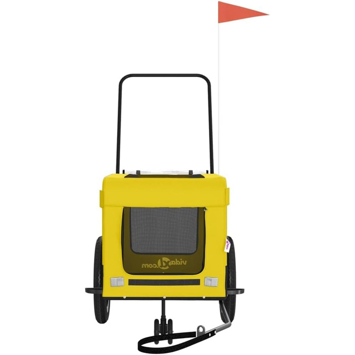 Причіп для велосипеда ZEYUAN для собак (жовто-чорний), оксфордська тканина та сталь, вантажний причіп, ручний візок