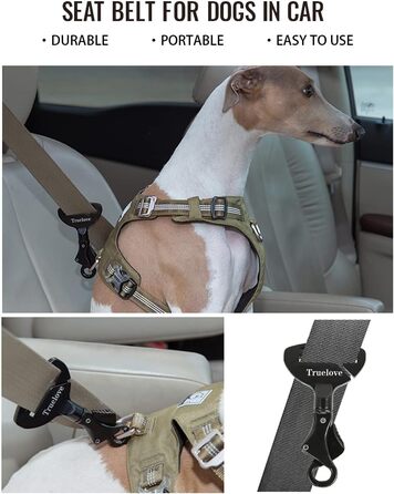 Автомобільний затискач для собак: надійний ремінь безпеки для собак та котів, чорний