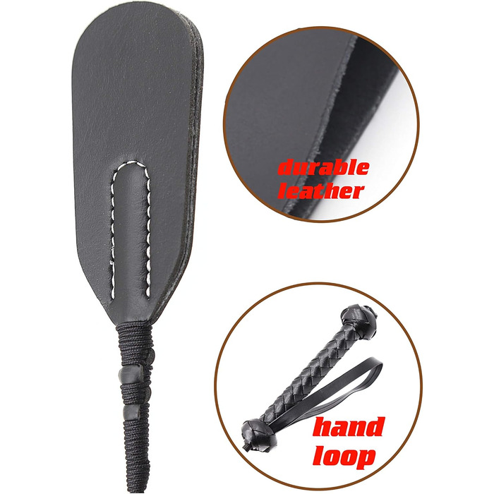 Набір для вершника RIDIN: 33 см батогом, 18 см реітгерте (указка) - для дресування коней, чорний