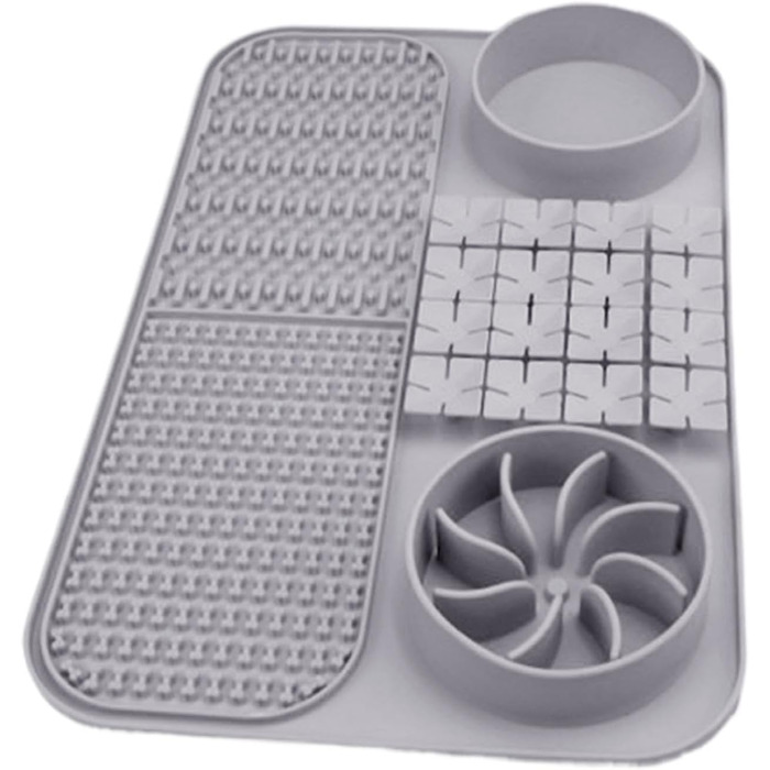 Повільний годівник для собак - килимок-головоломка, килимок для іграшок, сірий L