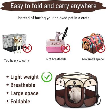 Вольєр для цуценят та тварин, розкладний вольєр для собак, кроликів, морських свинок, котів. Розмір 81 x 45 см