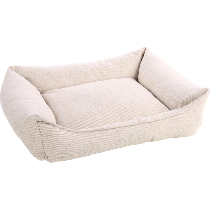 Ортопедичне ліжко для собак Flamingo Baldar – прямокутне, бежеве, 80 см | Зручне місце для сну для собак! (Baldar прямокутне бежеве 80x67x22 см)