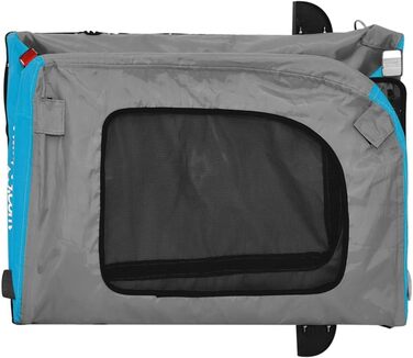 Фahrраd-причіп для собак Tidyard, причіп для собак з відбивачами та прапорцем, Максимальне навантаження 45 кг, блакитно-сірий Оксфорд, матеріал - метал