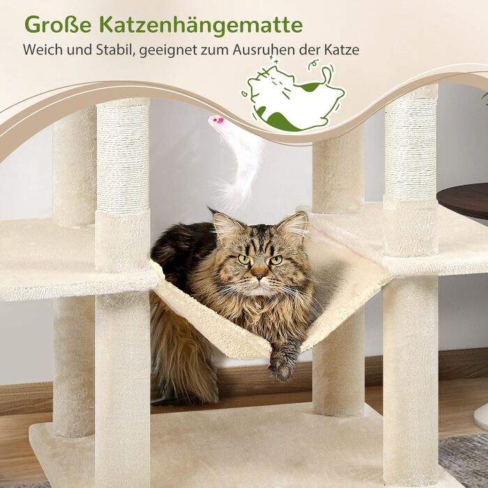 Котячий будиночок Globlazer Kaktus XXL 195 см: будиночок, лежанка, гамак, когтеточка для котів