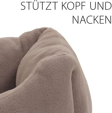 Крісло-лежанка для собак та котів Ferplast Coccolo, велике (78x56x22 см), Microfleece, бежеве, миється