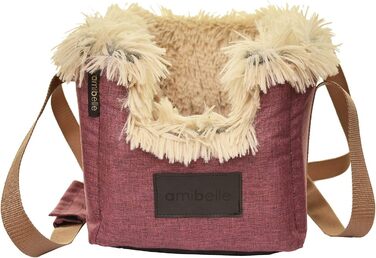 Автомобільний підлокітник для собак | Універсальний, миючий, зносостійкий, для середніх консолей, передніх та задніх сидінь | Сумка для собак, для маленьких порід | Колір: Бордовий