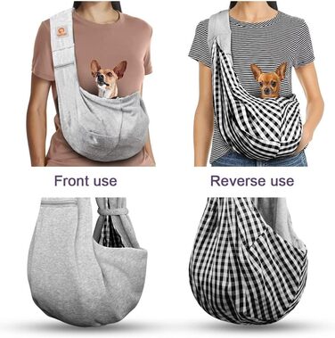 Сумка-кенгуру для собак та котів Tomkas, сірий колір, регульований ремінь, кишеня на блискавці, застібка на кнопку, розмір M