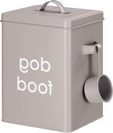 Контейнер для корму собак у вінтажному стилі з мірним стаканом та герметичними кришками