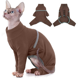Светр для котів Sphynx, м'який дихаючий костюм для котів з чотирма штанинами, одяг для Cornish Rex, Devon Rex, Peterbald