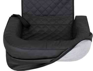 Підстилка для собак у машину, переноска для котів та собак, корзина для собак, лежанка для собак, 42 x 55 см (Чорний екошкіра)