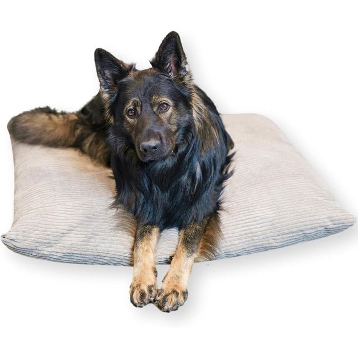 Килимок для собак 4L Textil ZOE: м'який, зручний, з блискавкою, для великих собак, з можливістю прання (графіт, смужки)