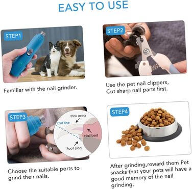 Електричний триммер для когтів Beavorty - для собак та котів. Триммер та пилка 2-в-1. Тиха робота, без вібрації.