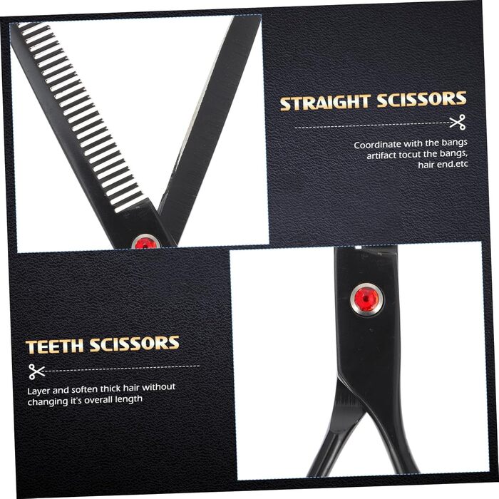 Ножиці для стрижки волосся PACKOVE: професійні ножиці для перукарів, ножиці для витончення та стрижки бороди, для дому та салону