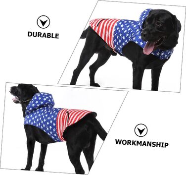 Теплий зимовий халат для собак Alasum з капюшоном, XL, дихаючий - для великих собак